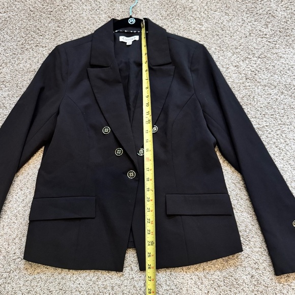 Nanette Lepore Black Gold Button Blazer Classic Double Breasted Office Jacket 12 - Picture 10 of 12